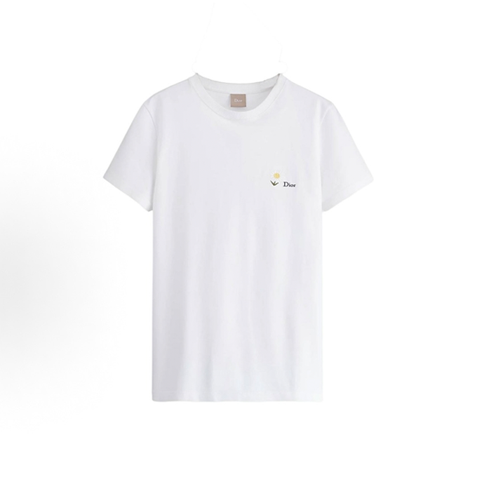 dior small daisy embroidery short sleeve t shirt